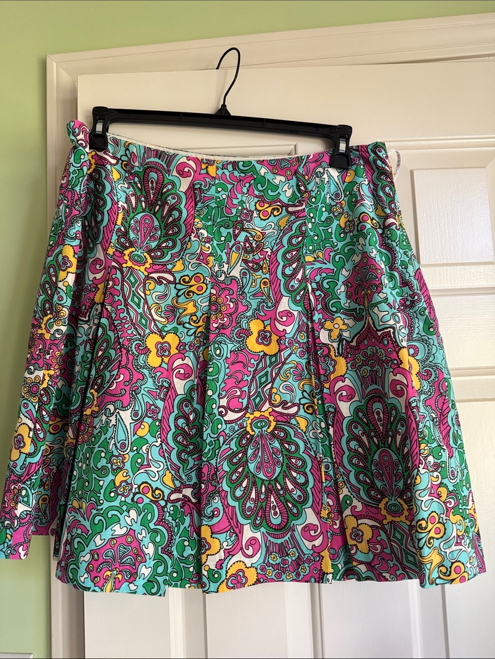 Lilly Pulitzer Multicolor Silk blend Paisley Skirt in Pink, Green & Yellow